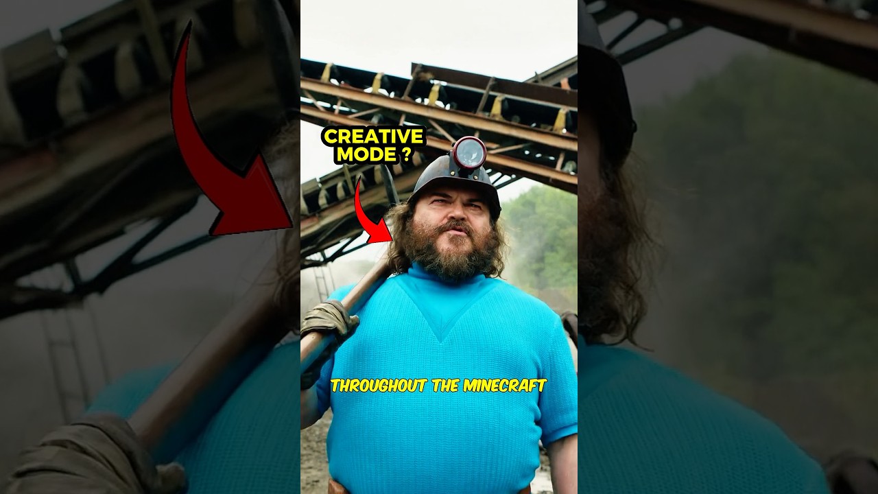 Was Steve Secretly in Creative Mode? 🤔 #aminecraftmovie #minecraft #minecraftmovie #steve #gaming