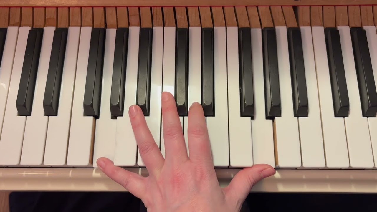 G F C G Octaves practice on piano