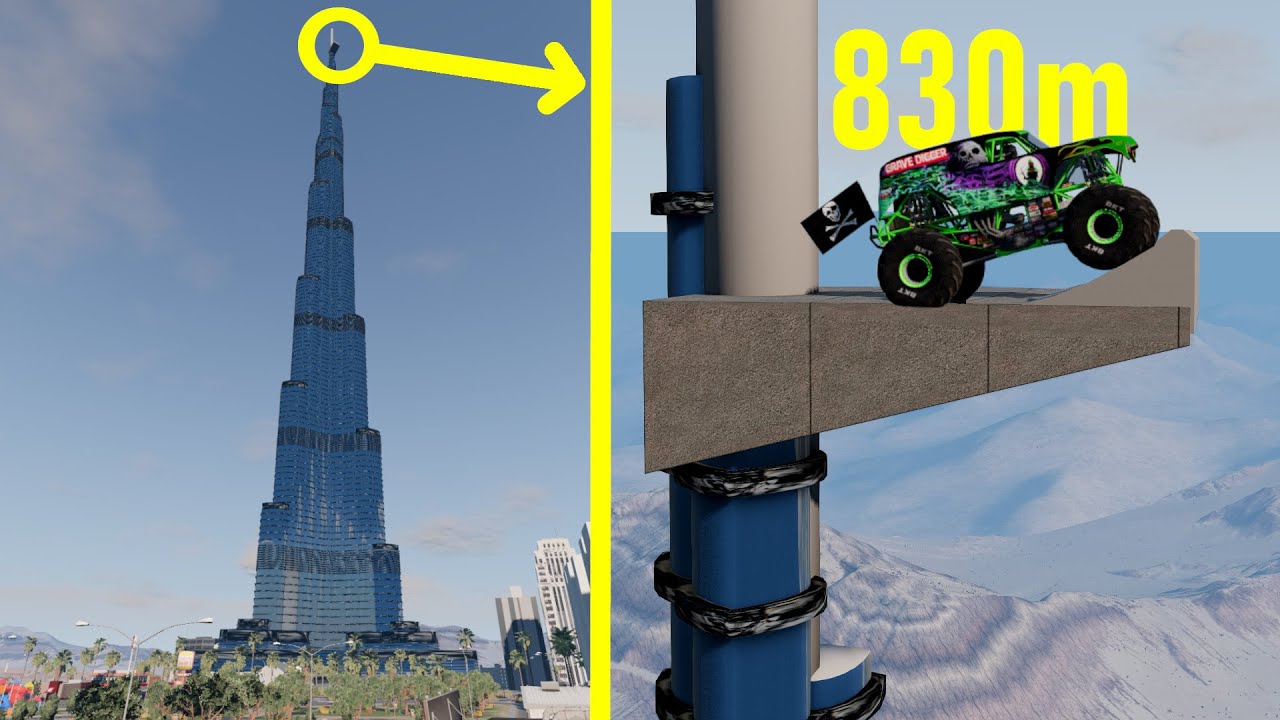 Highest Monster Truck Stunts on Public Roads