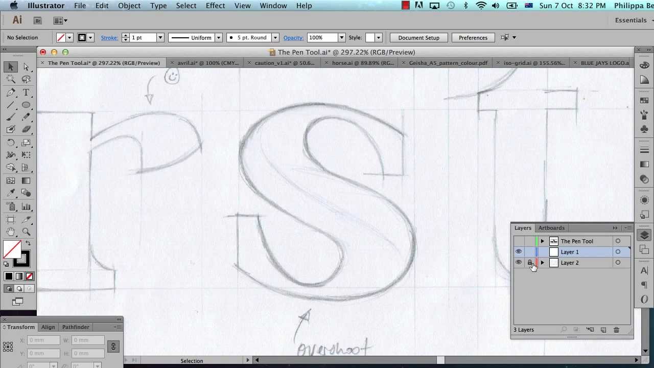 Illustrator Pen Tool Tutorial - Part 1