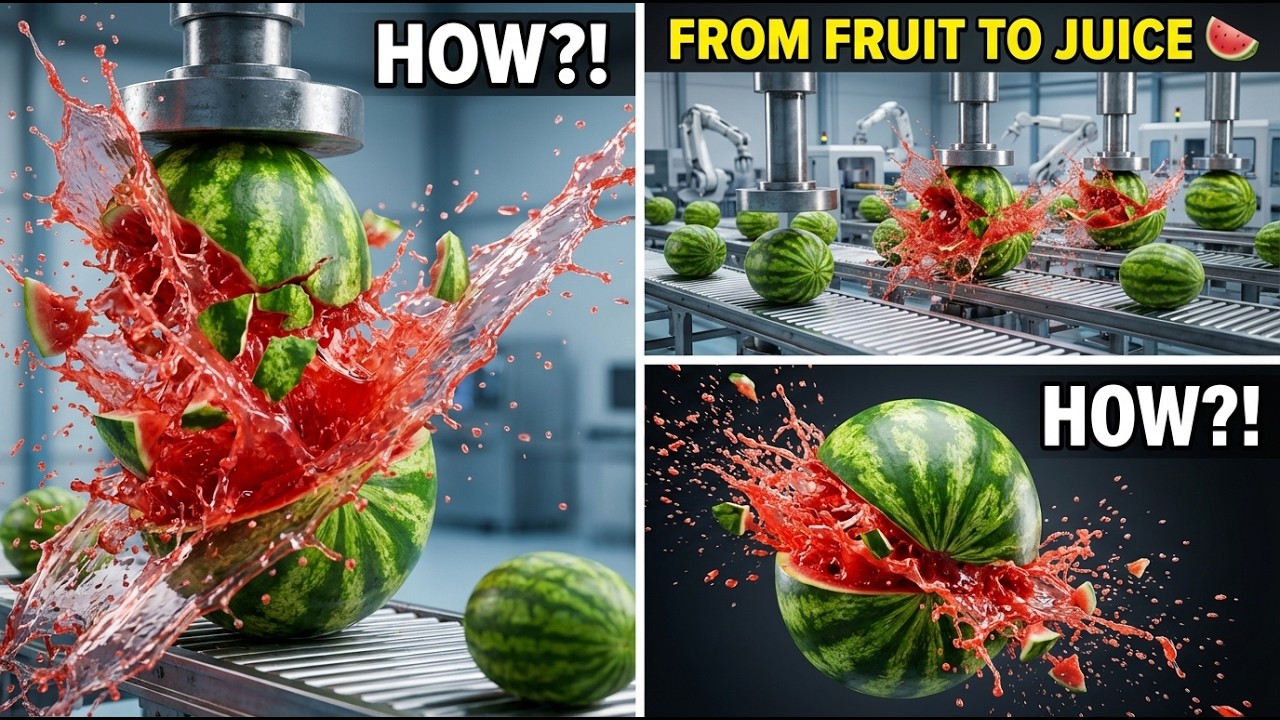 Millions of Watermelons CRUSHED into Juice 🍉