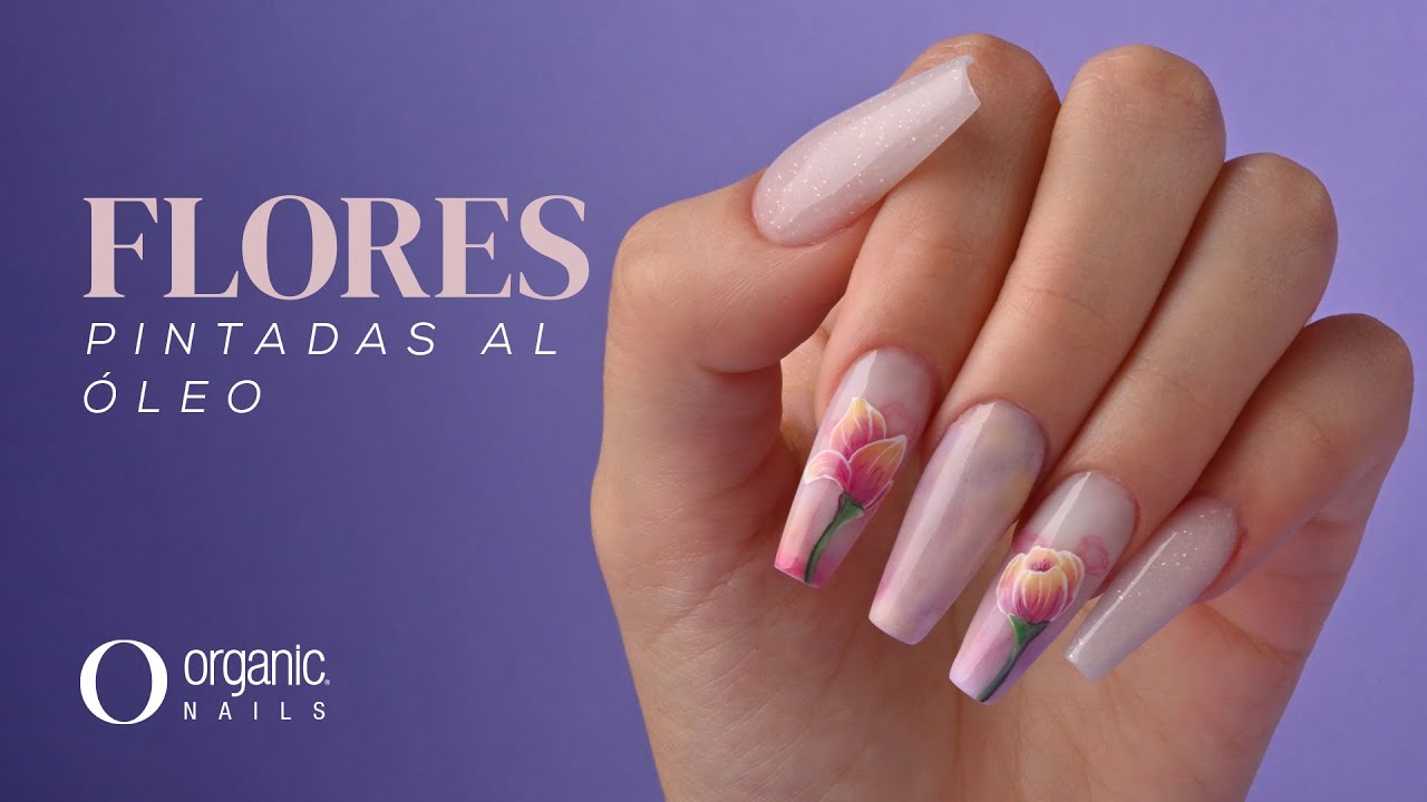 Diseño de uñas floral paso a paso con Organic Nails