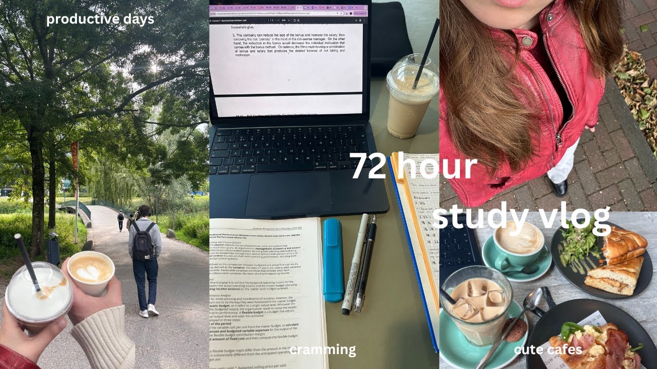 72 hour study vlog | Erasmus university, exam season and cafe studying