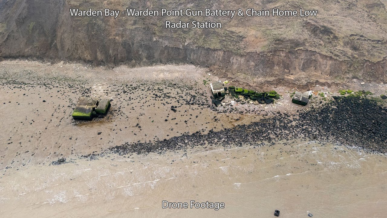 Warden Point Gun Battery & Chain Home Low Radar Station - Drone Footage (Extra Sound Effects)