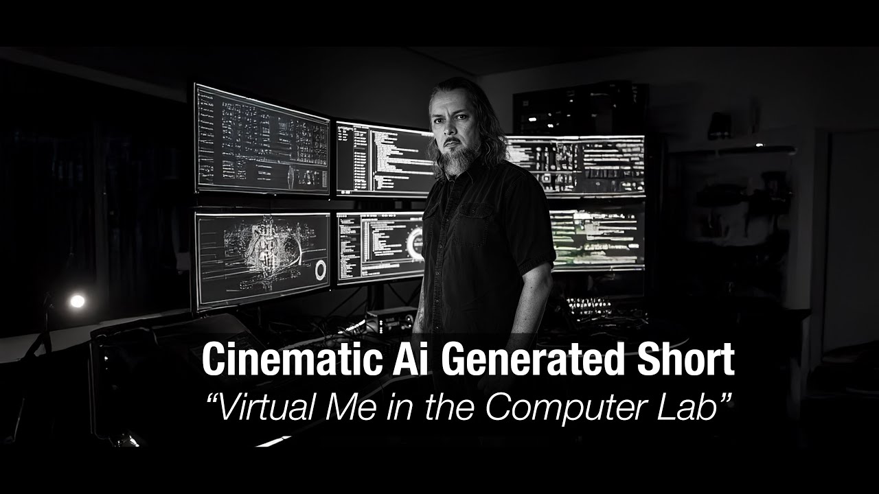 Cinematic Ai Generated Short // Virtual Me in the Computer Lab