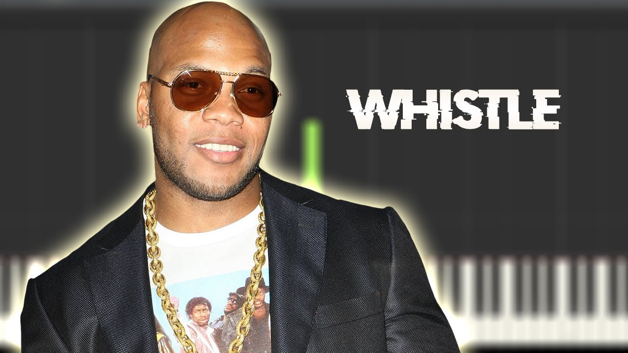 Flo Rida - Whistle | Instrumental Piano Tutorial / Partitura / Karaoke / MIDI