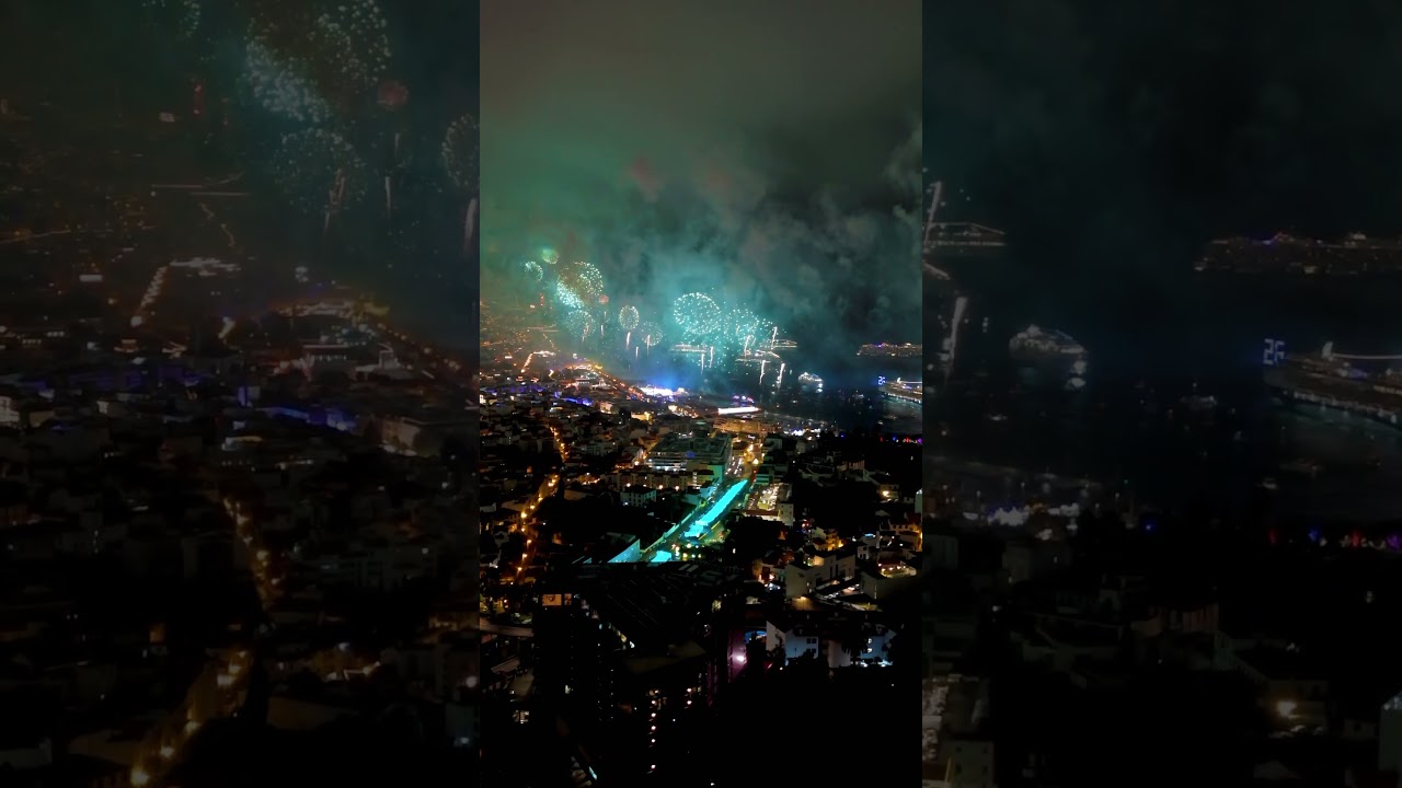 New Year 2026 in Madeira Island | Fireworks show | Drone | #drone #travel #2026