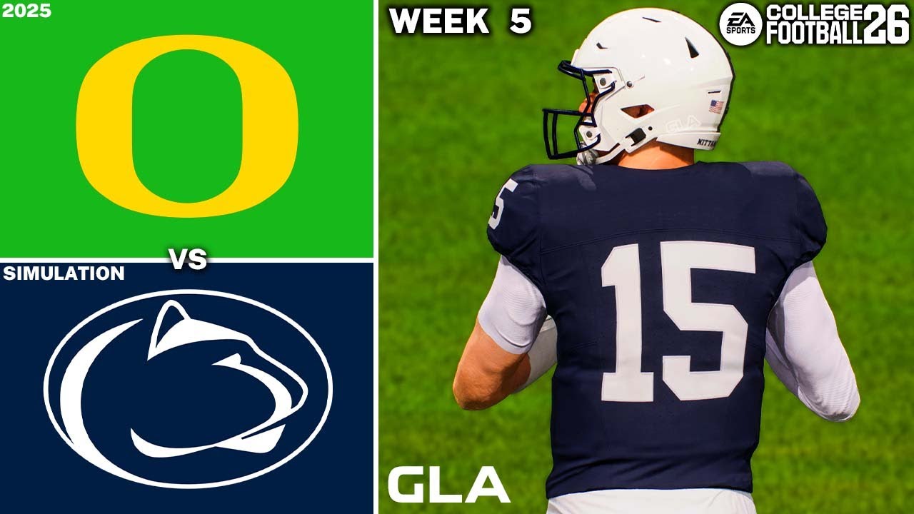 Penn State vs. Oregon | Week 5 Simulation | CFB 26 PS5 Gameplay