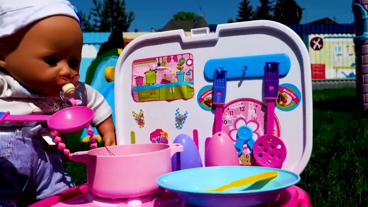 Rutinitas Pagi Baby Annabell | Bermain Memasak Makanan Mainan