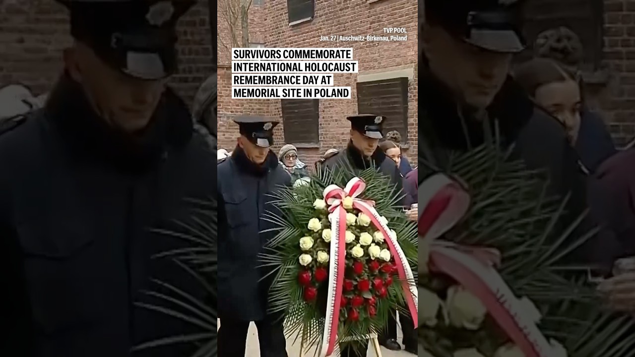 Survivors commemorate International Holocaust Remembrance Day at memorial site in Poland