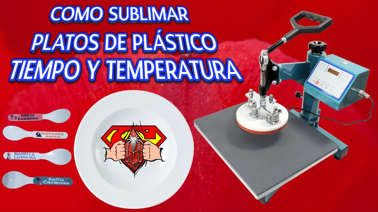 COMO SUBLIMAR PLATOS DE PLÁSTICO Y CUCHARITAS ( TIEMPO Y TEMPERATURA ) TIPS QUE TENES QUE SABER!