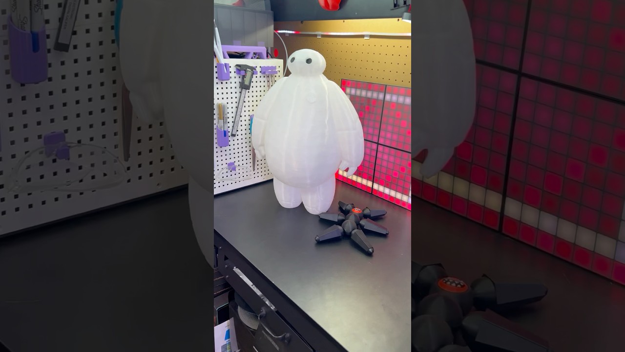BIG HERO 6 BAYMAX *3D PRINTED* #cool3dprints #satisfying #3dprinting #3dprint #bighero6 #asmr #cool