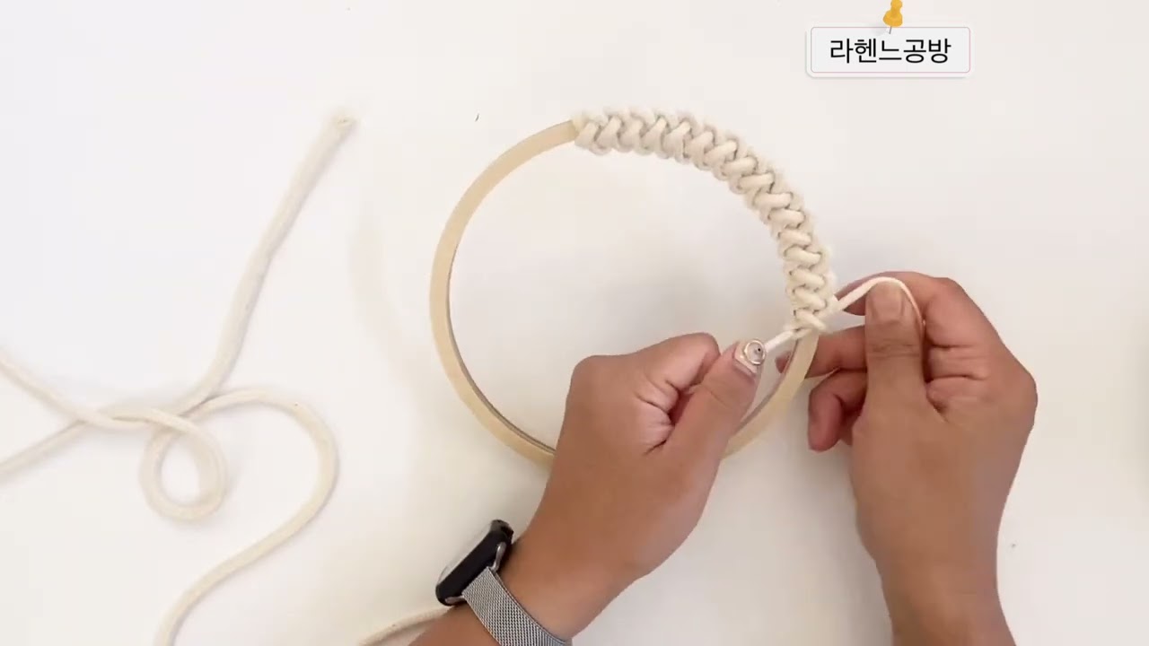 마크라메 도어벨 만들기 키트제작 현관종 문종 풍경만들기 @라헨느공방