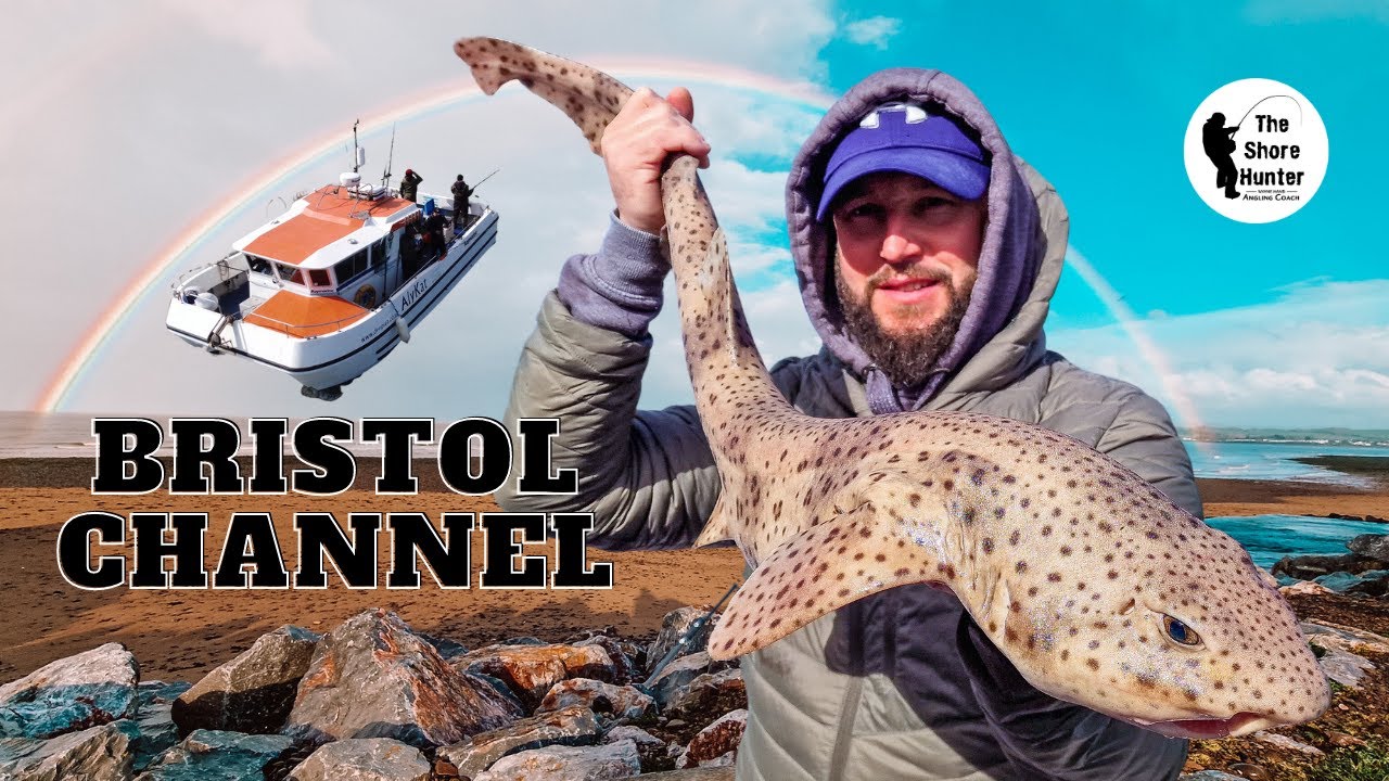 UK Sea Fishing, Huss, Connger & Smooth Hounds. Minehead. Bristol Channel 4K Drone.
