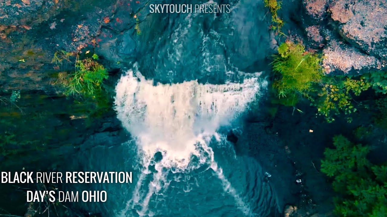 Black River Reservation | Day’s Dam  Waterfall | Ohio 4K Drone footage
