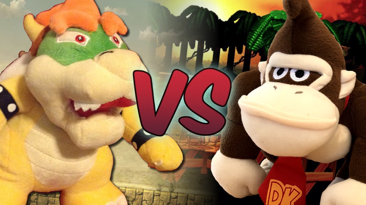 Bowser VS Donkey Kong - Super Smash Bros. Plush