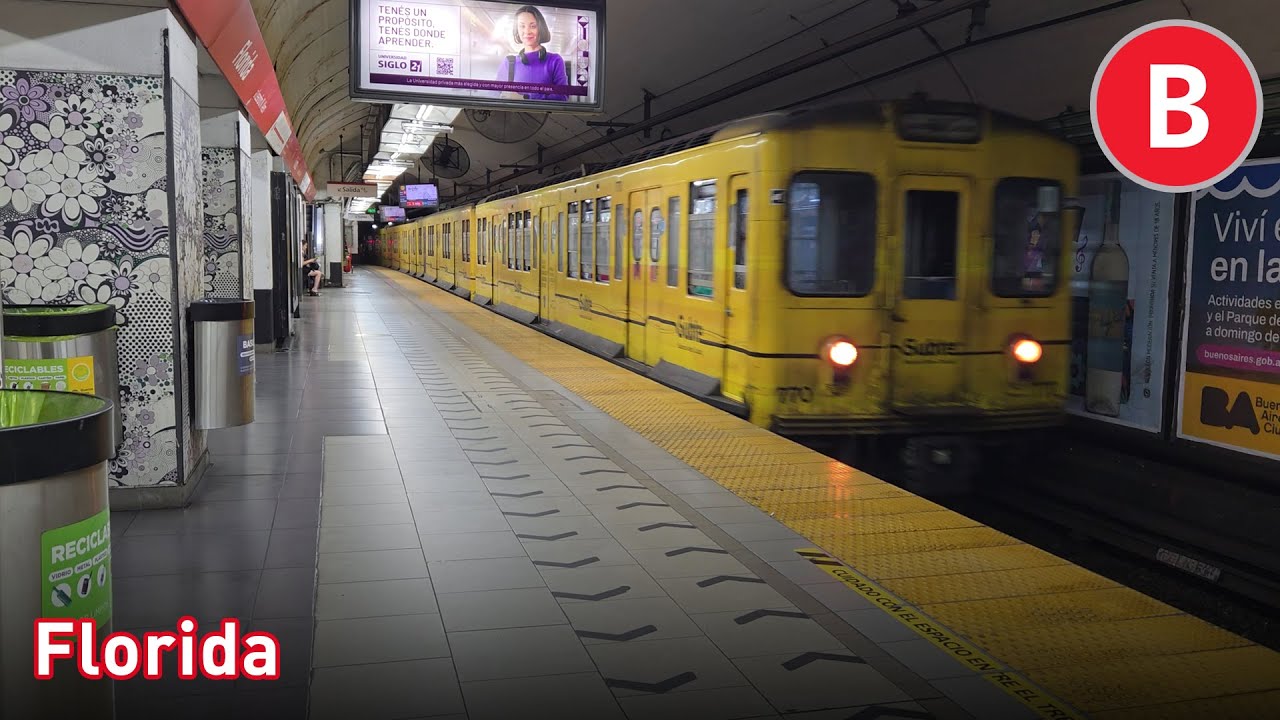 Subte Línea B // Últimos servicios del día en Florida