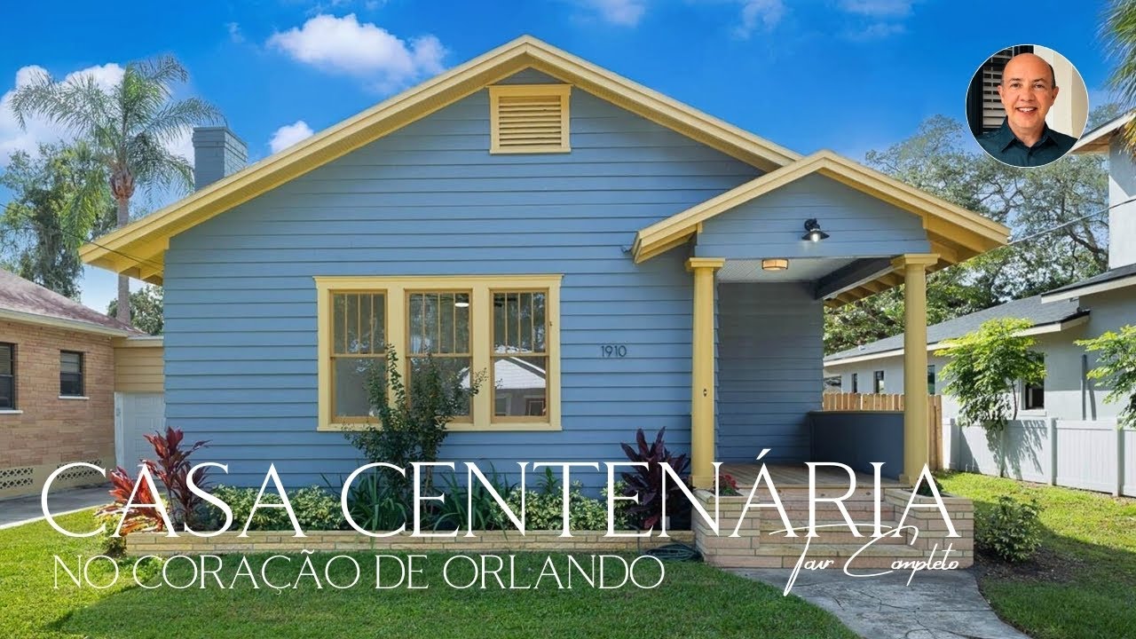 CHARME E HISTÓRIA: CASA CENTENÁRIA NO CORAÇÃO DE ORLANDO, FLÓRIDA