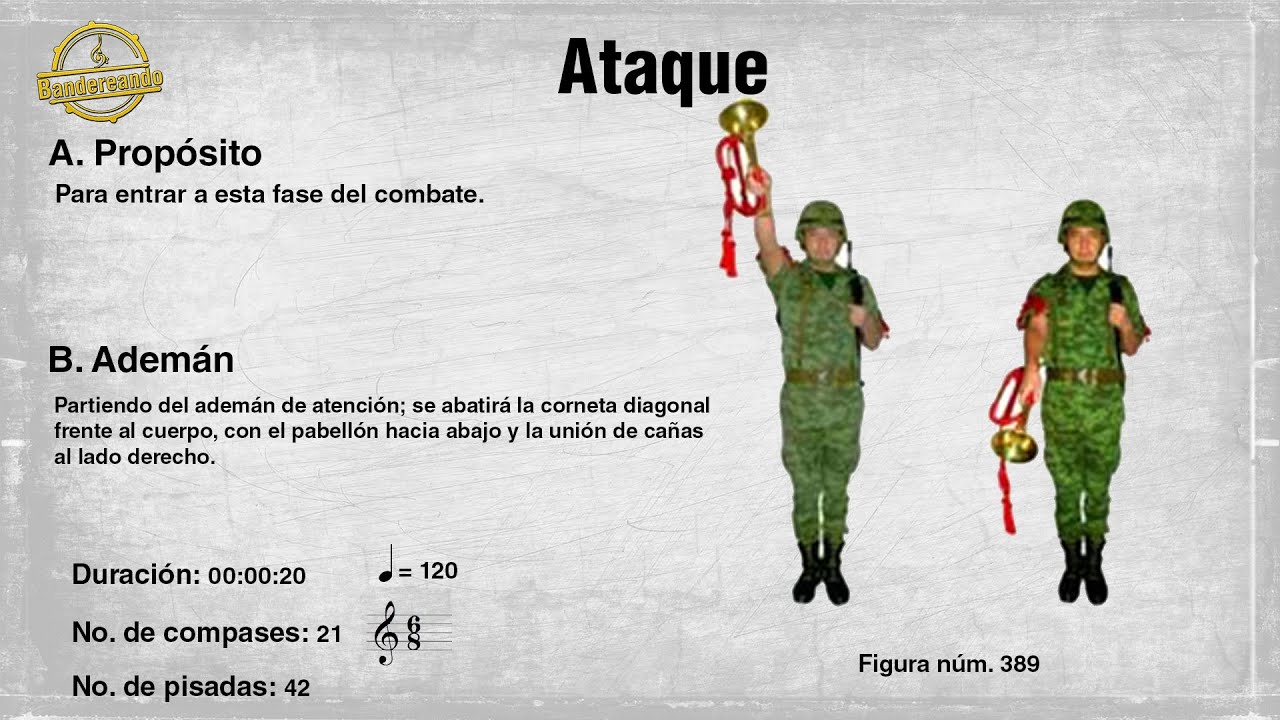 Ataque  - Partitura y Tablatura ♫ | Toques Banda de Guerra 🎺