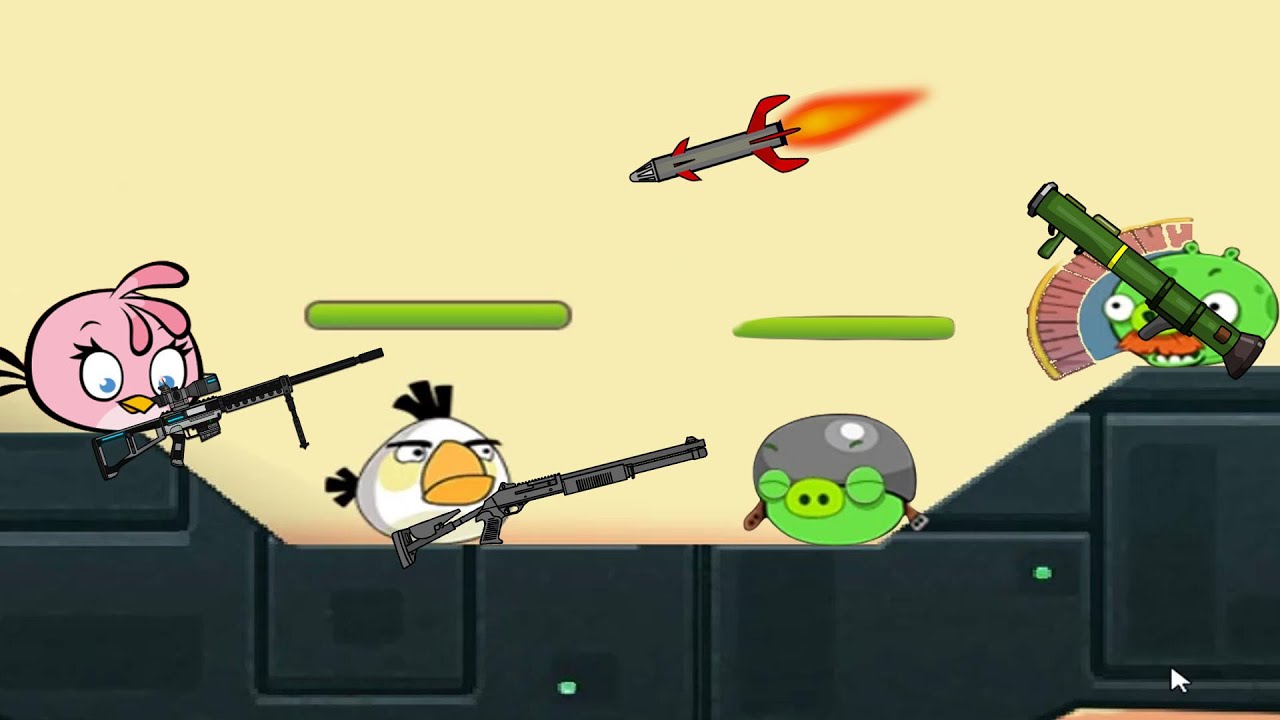 Angry Birds Ultimate Battle - STELLA AND MATILDA SHOOT ALL PIGGIES!