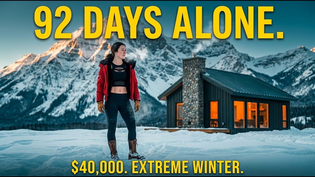 Isolated in the Extreme Winter: Building a $40,000 Modern Cabin From Scratch to Survive in 92 Days