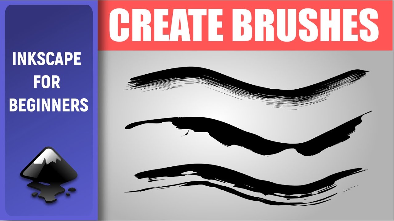 How to create and use brushes in Inkscape. Tutorial for beginners