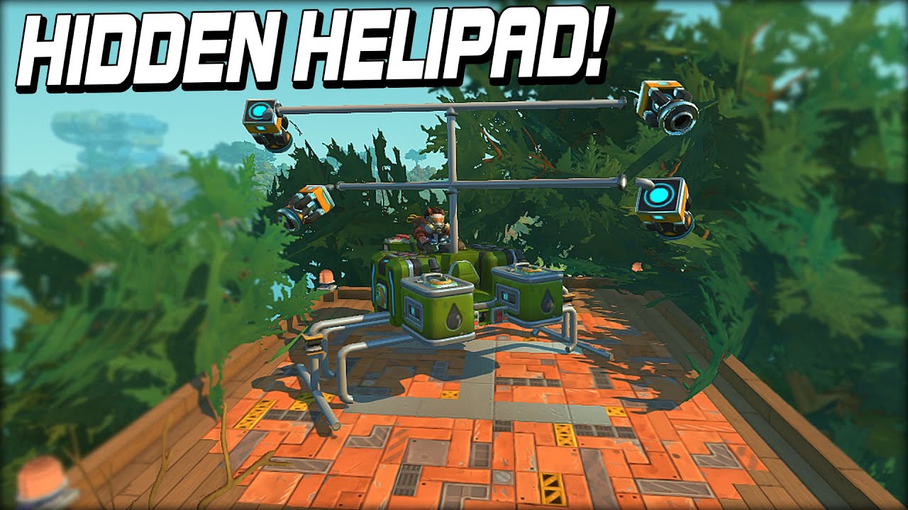 We Built a Sneaky Treetop Helipad to Safely Keep our Helicopter! (Scrap Mechanic Co-op Ep. 63)