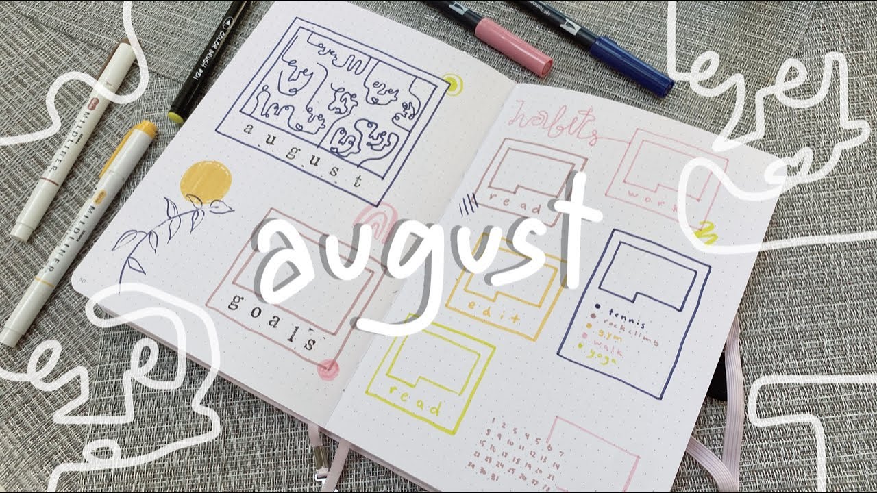 August Bullet Journal Setup 2021 // plan with me!