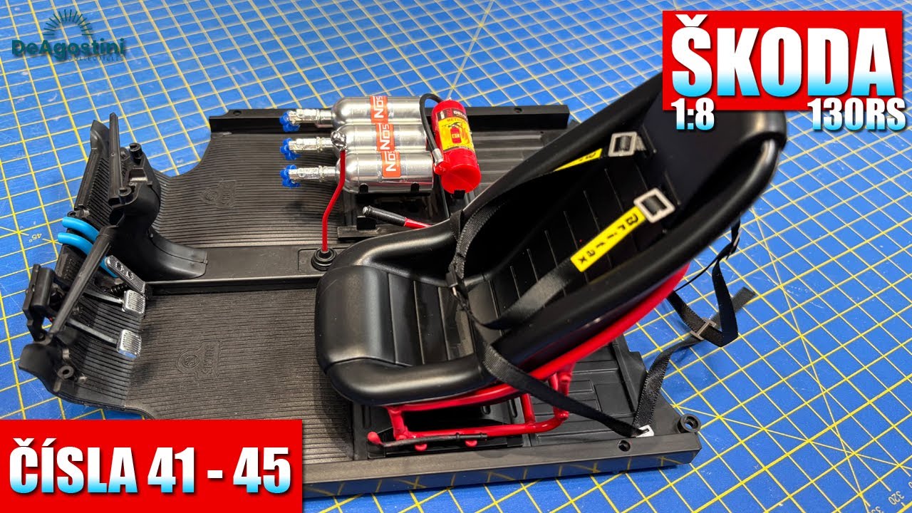 STAVBA: ŠKODA 130RS 1977, ČÍSLA 41 - 45, 1:8 Big Scale Model od DeAgostini