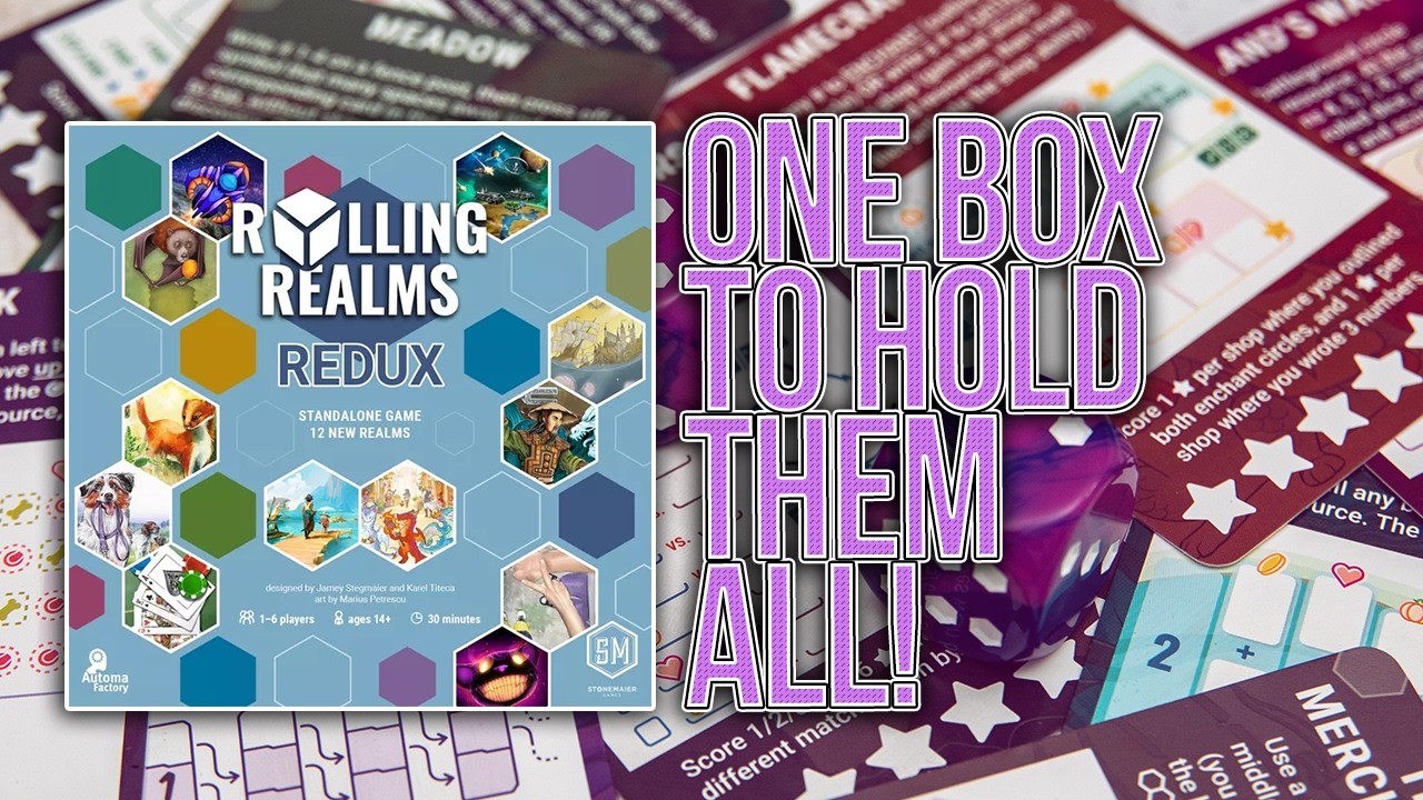 Rolling Realms Redux | A Living Roll & Write Board Game Celebration | Board Game Review