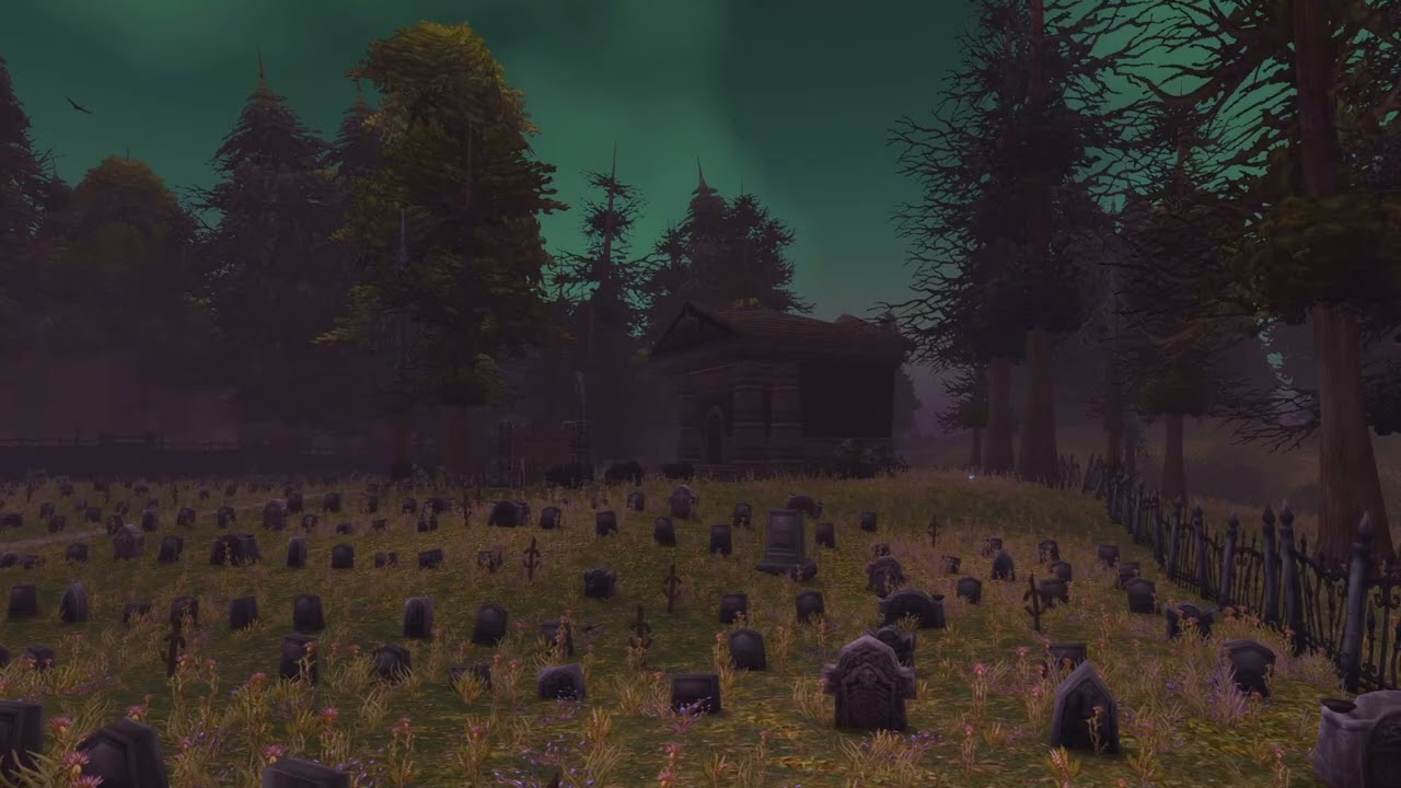 Hanging Out in a Tirisfal Glades Graveyard 👻 1 Hour World of Warcraft Music & Ambience 🕸️