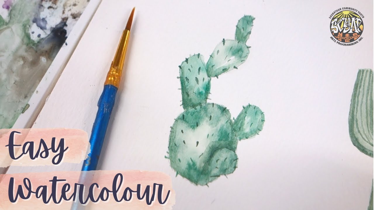 EASY Modern Watercolour Cactus 🌵 | SCYAP Art Centre