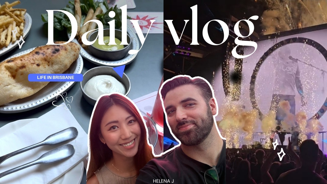 Ed Sheeran Concert, Dog Beach, Food in Brisbane | International Couple Vlog