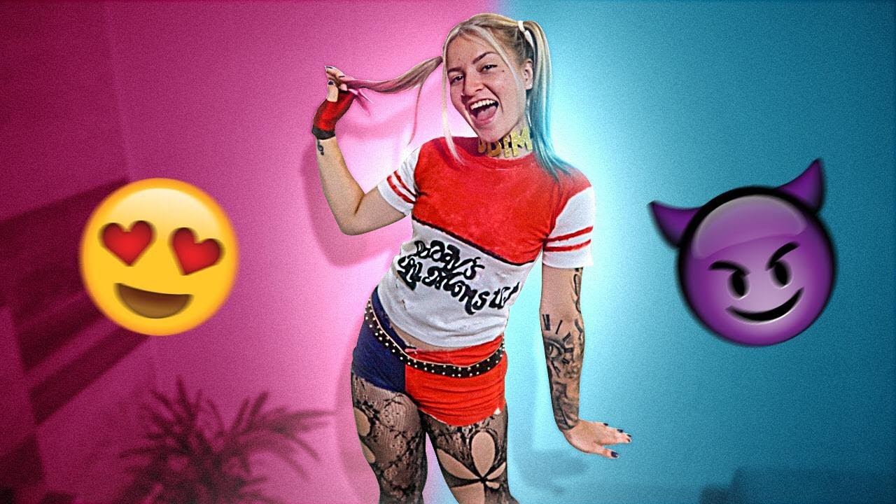 FIZ A FANTASIA DA ARLEQUINA PRO HALLOWWEN!!! *ensinei passo a passo*