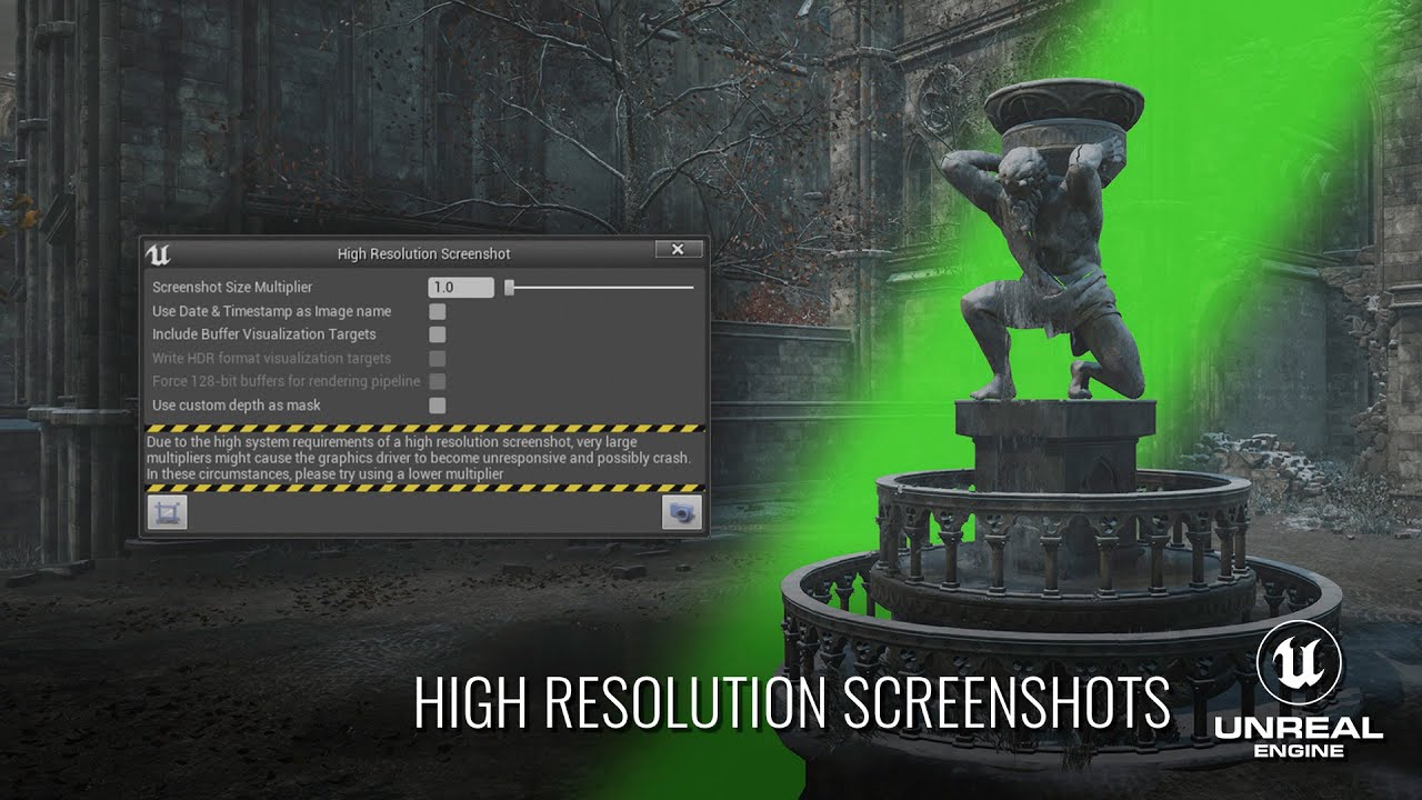 UE4 High Resolution Screenshots
