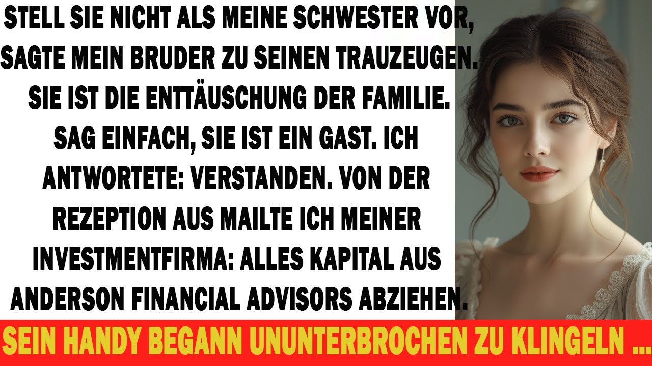 BRUDER NANNTE MICH AUF SEINER HOCHZEIT DIE FAMILIENSCHANDE — DANN VERLOR SEINE FIRMA 3,3 MIO.