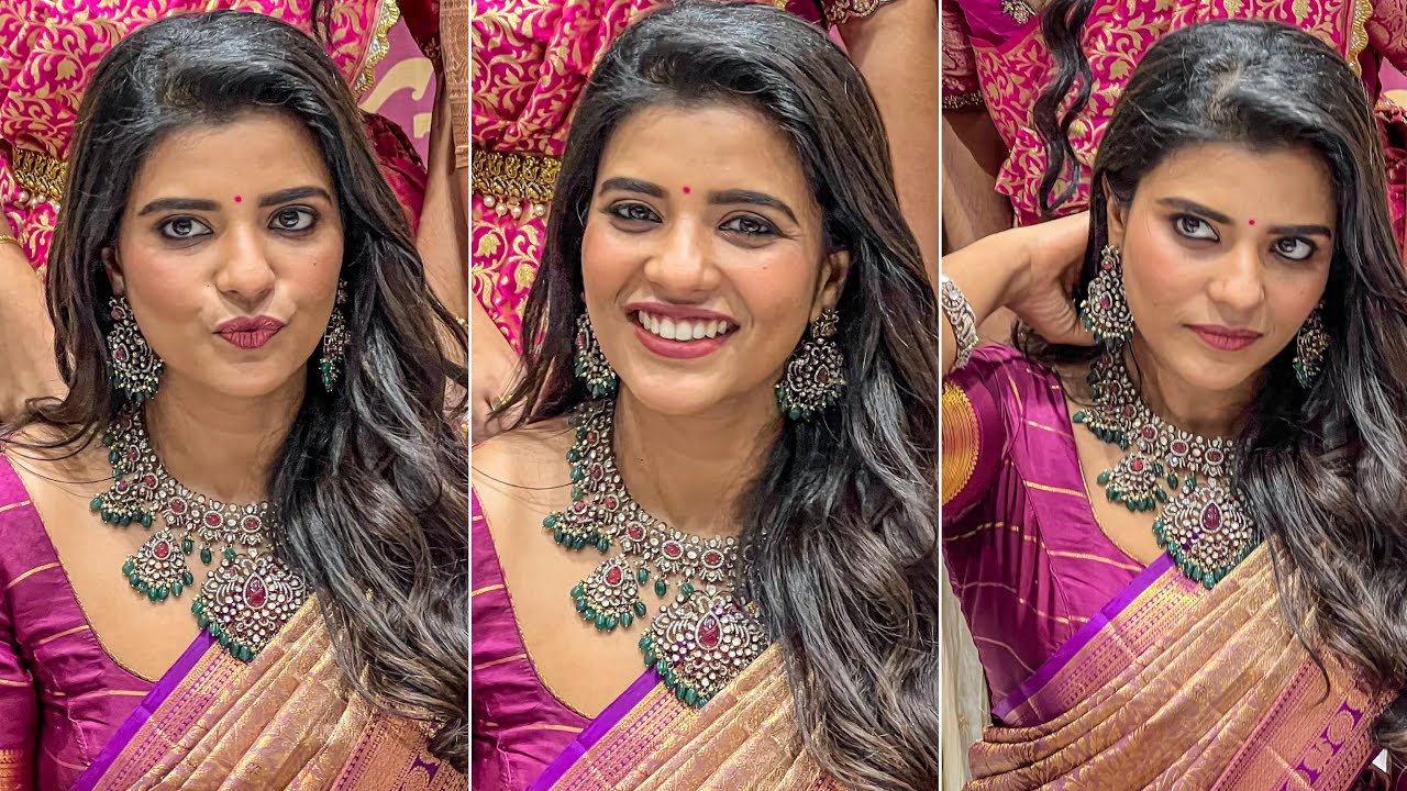 Sankranthiki Vasthunnam Fame Aishwarya Rajesh at Kukatpally KanakaVastraSilksOpening | Hi Celebrity