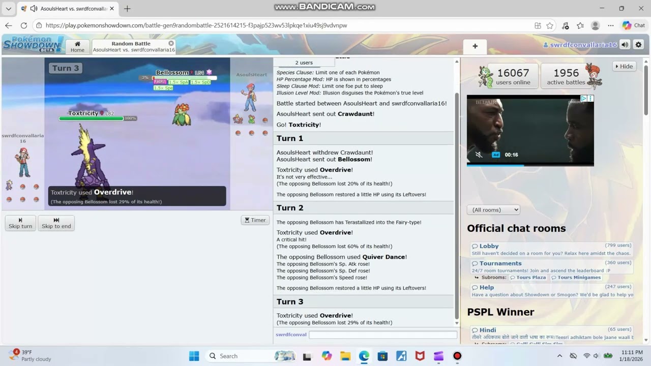 Pokémon Showdown Random battles (57)