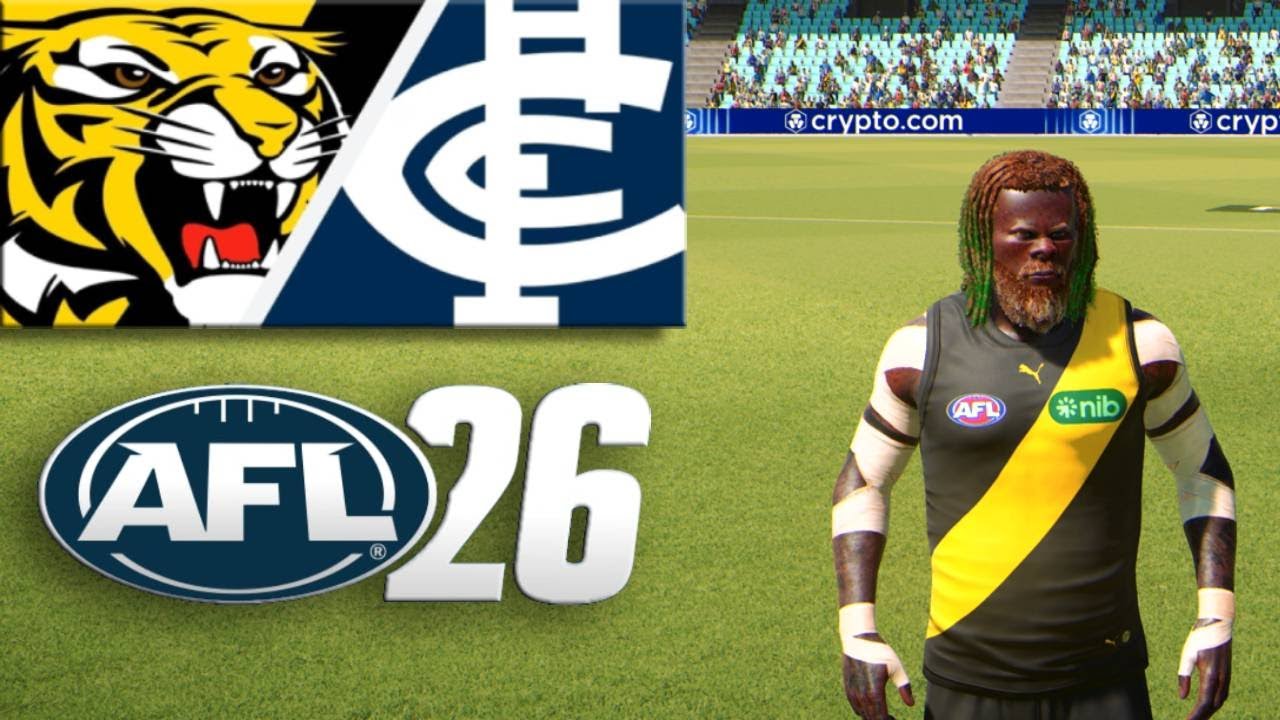 AFL Debut! Carlton Vs Richmond Rnd 1 AFL 26 Pro Career Mode #4