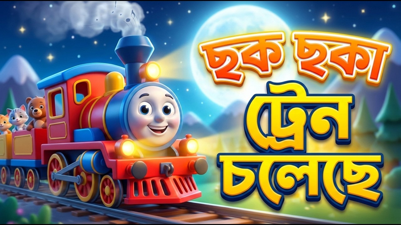 ট্রেন চলেছে ট্রেন চলেছে | Train Choleche|ছক ছকা ছক ট্রেন চলেছে | Bangla Chora for Kids #gigglykids