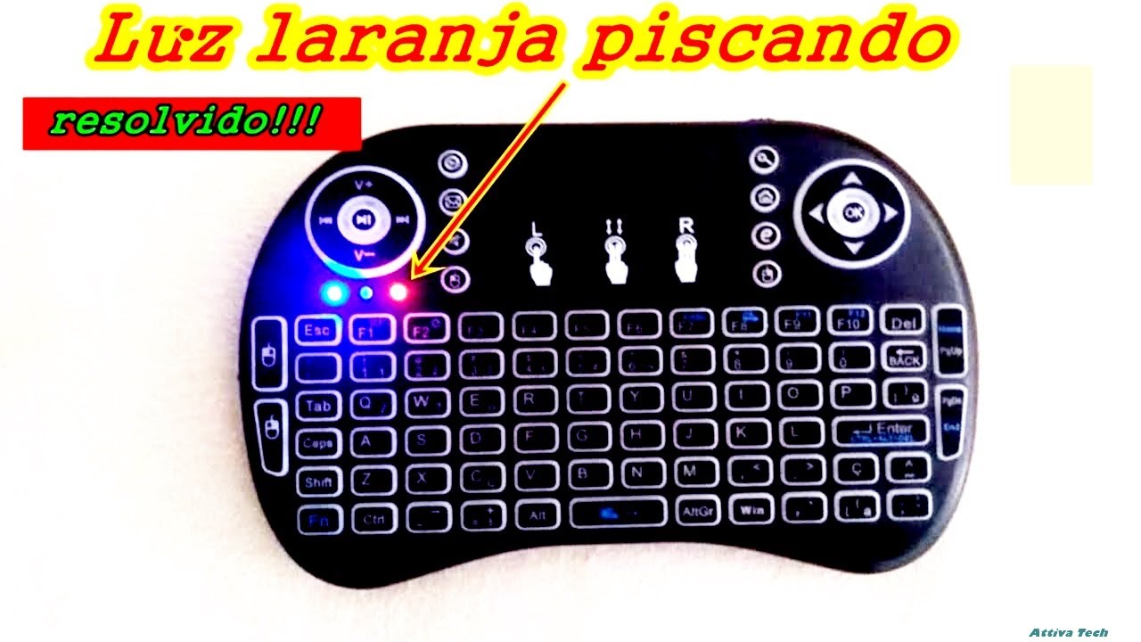 [ RESOLVIDO!!! ] MINI TECLADO KEYBOARD TRAVADO COM LUZ LARANJA PISCANDO E NÃO FUNCIONA? RESOLVIDO!!!
