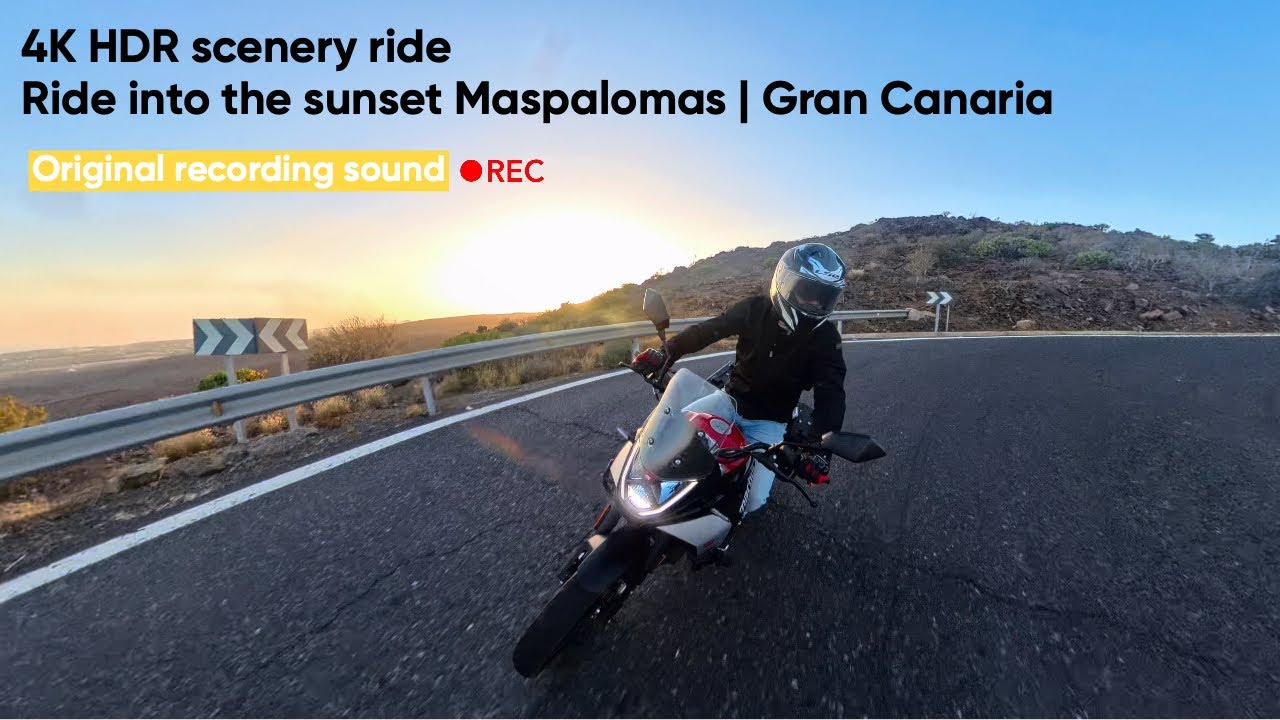 4K HDR | Relaxing Landscapes in Gran Canaria | Riding a Macbor Montana XR1 EVO | Real sound