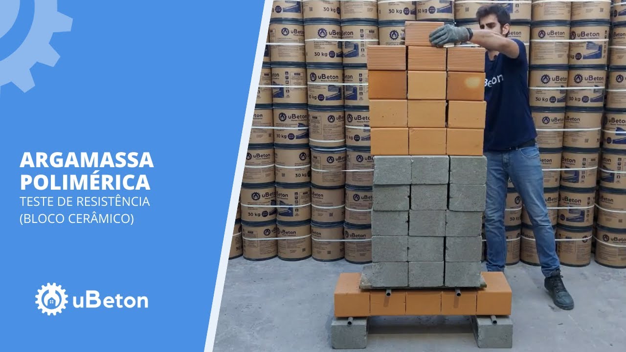 [ TESTE DE RESISTÊNCIA ] Argamassa polimérica no bloco cerâmico | uBeton