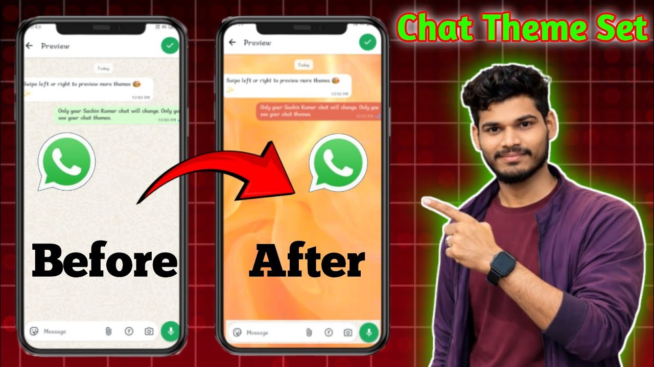 WhatsApp Chat Theme Kaise Set Kare? | WhatsApp Ka Look Change Kaise Kare? Before After | Tech Sumant