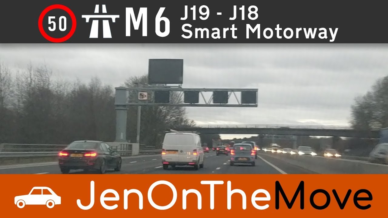 M6 J19 - J18 Smart Motorway Feb 2019