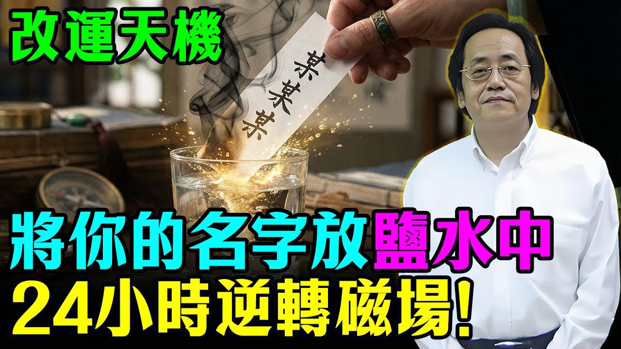 倪海廈：如何用一杯鹽水吸走全家霉運？名字放進去有奇效！24小時逆轉磁場，奇蹟發生！#倪海廈 #命理 #鹽水轉運#化解黴運 #易經 #國學智慧 #家居風水宜忌 #因果 #轉運