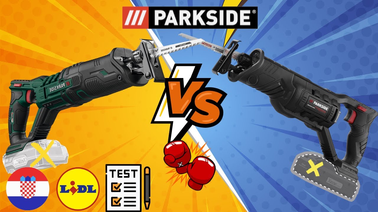 AKU SABLJASTA PILA 20V Parkside PSSAP 20 li D5 vs  Parkside PSSA 20-Li B2 HRVATSKA HRVATSKI LIDL