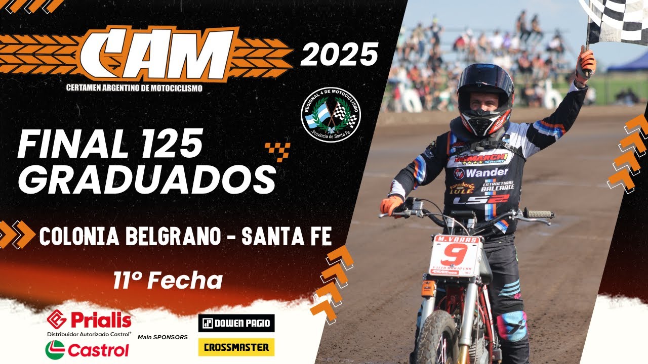 FINAL Completa - 125cc Graduados - 11a Fecha Coronación - CAM 2025 - Colonia Belgrano