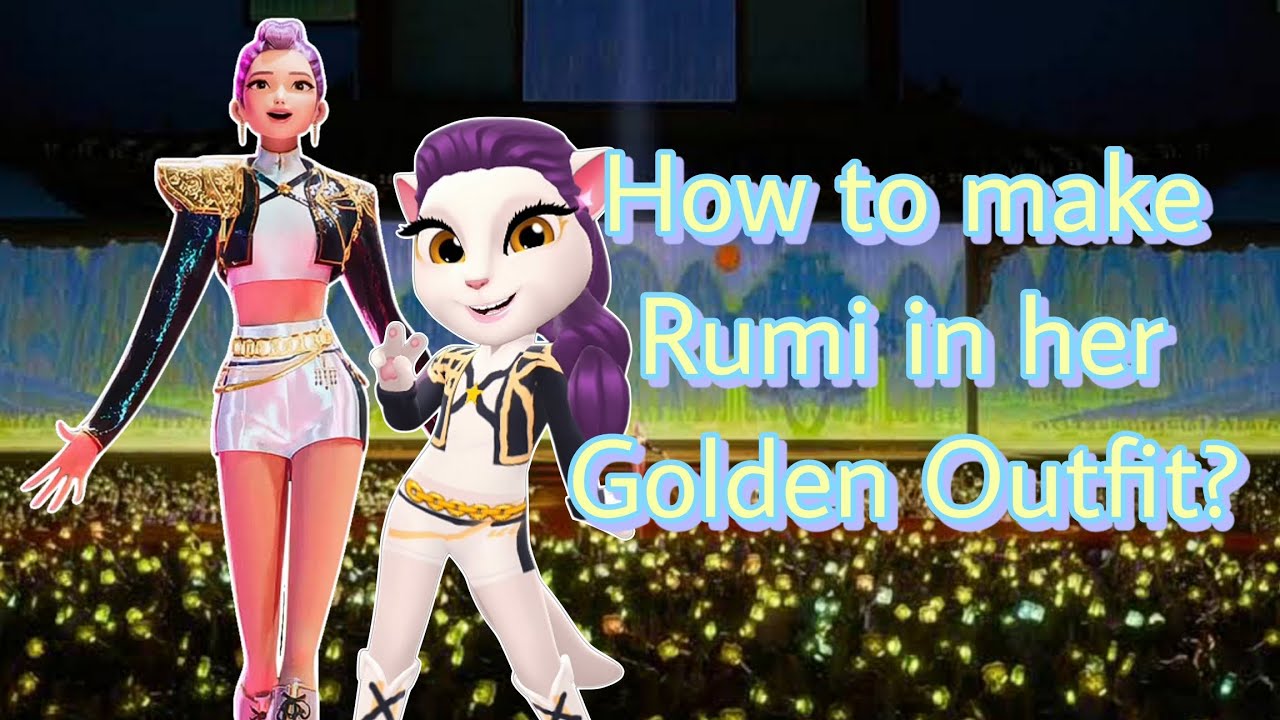 How to make Rumi in GOLDEN Outfit? My Talking Angela 2 Makeover 