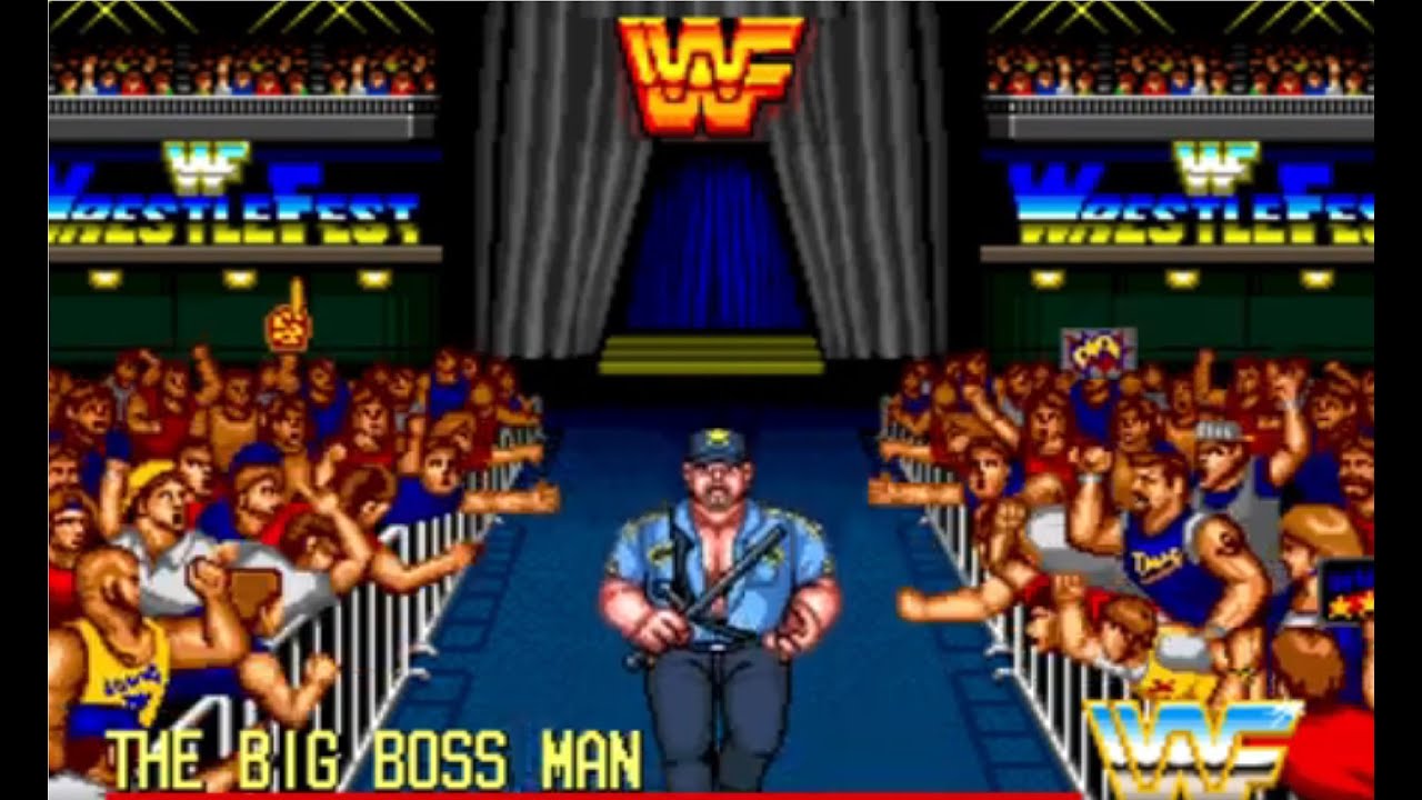 WWF WRESTLEFEST ROYAL RUMBLE WITH BIG BOSS MAN RETRO ARCADE GAME #WWE #AEW #GAME WWE NETFLIX